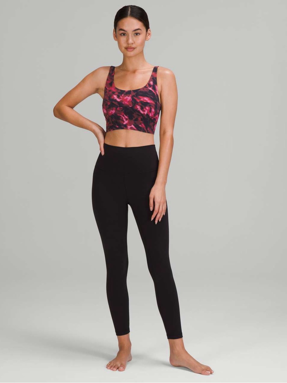 113. Lululemon Nulu Front-Darting Yoga Bra Intensity Pink Blossom